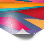 Impression Photo Conception géométrique colorée, Nom Monogramme Mes (Coin)