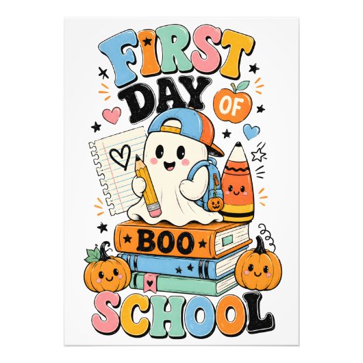Impression Photo Conception graphique Halloween de rentrée scolaire (Devant)