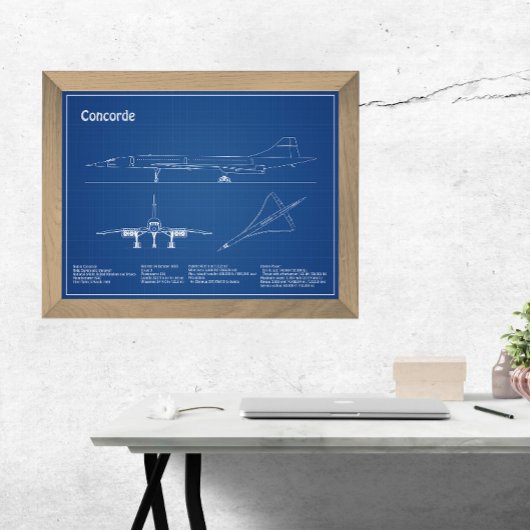 Impression Photo Concorde - Plan directeur de l'avion Plans AD