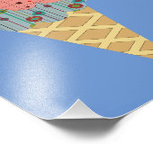 Impression Photo Cône de glace moderne du milieu du siècle (Coin)