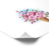 Impression Photo Cône rose Sakura crème glacée gaufre (Coin)