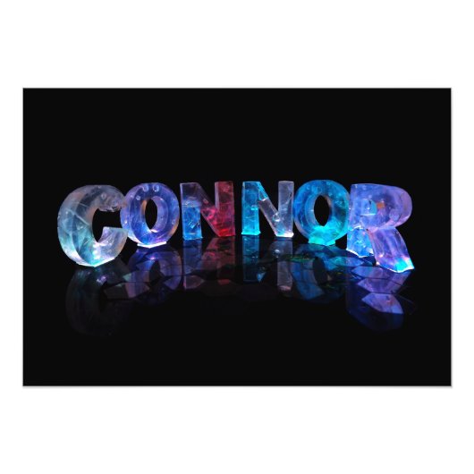 Impression Photo Connor de nom en lumières 3D (Devant)
