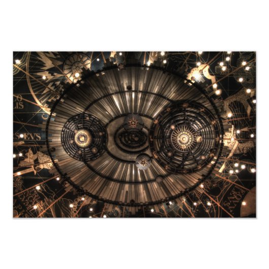Impression Photo Constellations Zodiac mécanique Steampunk (Devant)