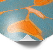 Impression Photo Contemporary Leaf Design in Peach (Coin)