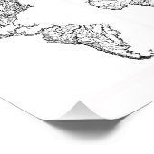 Impression Photo continents du dessin terrestre (Coin)