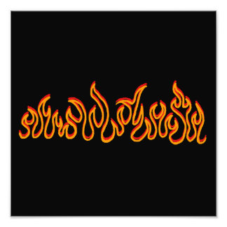 Impression Photo Contour de flammes de feu