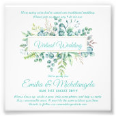 Impression Photo Conversation vidéo Mariage virtuel Invitations en  (Devant)