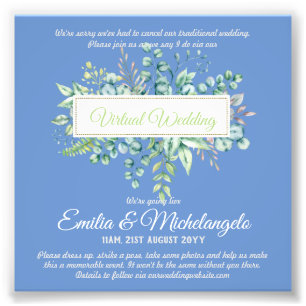 Impression Photo Conversation vidéo Mariage virtuel Invitations en