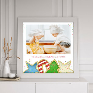 Impression Photo Cookies de Noël colorés Modèle