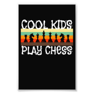 Impression Photo Cool Enfants Jouer aux échecs Joueur d'échecs je