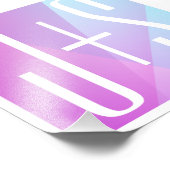 Impression Photo Cool Géométrique rose et pourpre | Initiales de co (Coin)