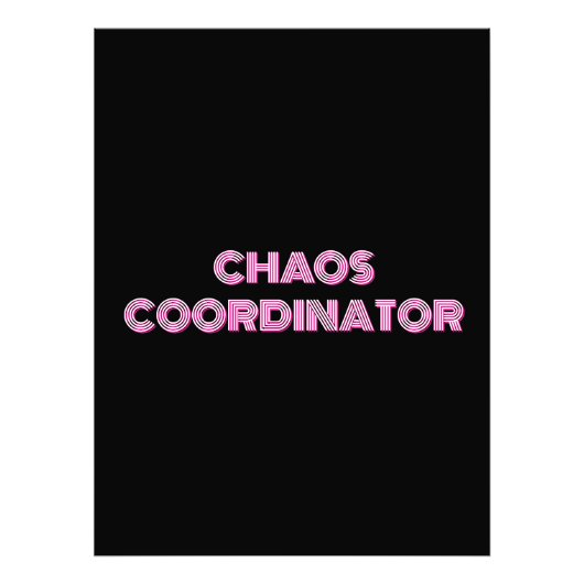 IMPRESSION PHOTO COORDONNATEUR CHAOS (Devant)