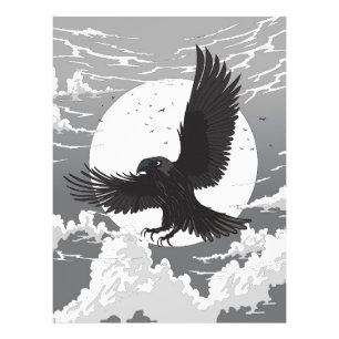 Impression Photo Corbeau et Lune