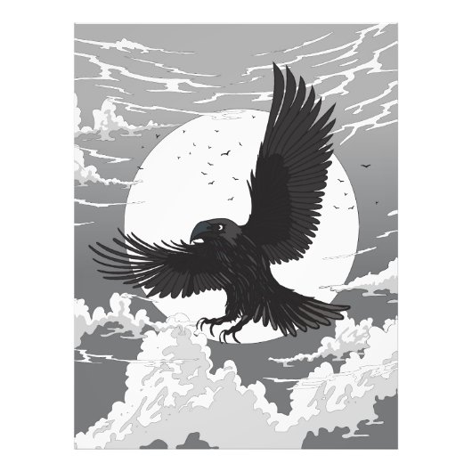 Impression Photo Corbeau et Lune (Devant)