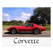 Impression Photo Corvette rouge (Devant)