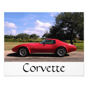 Impression Photo Corvette rouge