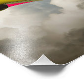 Impression Photo Corvette Stingray 1975 Avec Drapeau Américain (Coin)