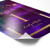 Impression Photo Cosmic Purple Turquoise or Sun Moon Mariage d'astr (Coin)