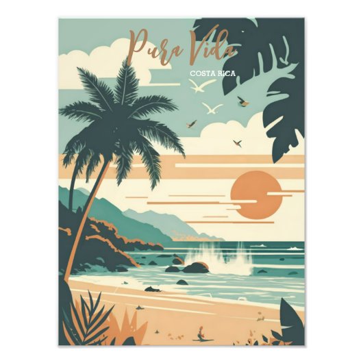 Impression Photo Costa Rica Beach Pura Vida (Devant)