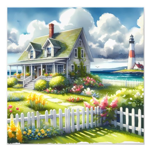 Impression Photo Cottage With View Of The Lighthouse (Devant)