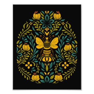 Impression Photo Cottagecore Boho Fleurs Scandinaves Folk Art