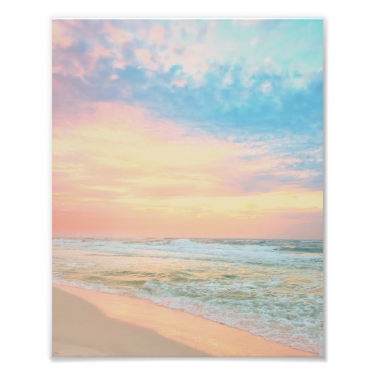 Impression Photo Cotton Candy Sunrise Skies Beach Waves (Devant)