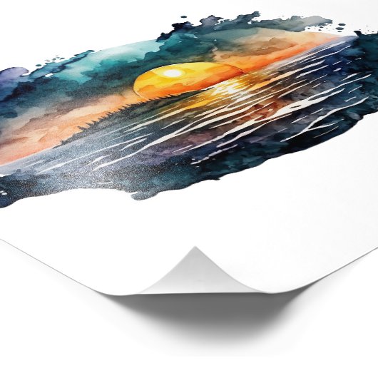 Impression Photo Couche d'aquarelle (Coin)