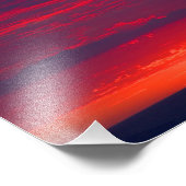 Impression Photo Coucher de soleil Abstrait violet et orange (Coin)