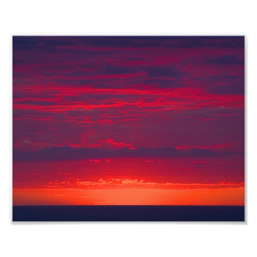 Impression Photo Coucher de soleil Abstrait violet et orange (Devant)