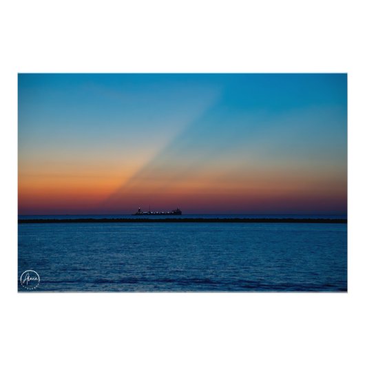 Impression Photo Coucher de soleil au ciel vibrant (Devant)