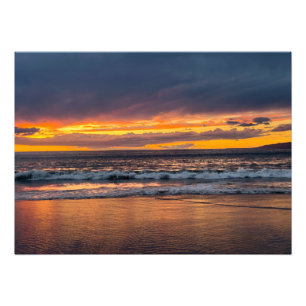 Impression Photo Coucher de soleil au crépuscule - Marina Del Rey,
