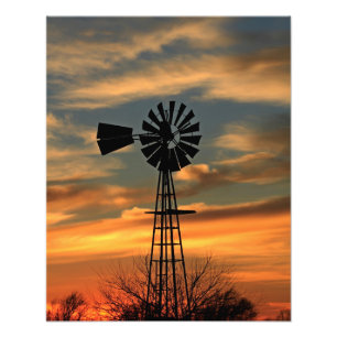 Impression Photo Coucher de soleil coloré de Noël 2021 du Kansas av