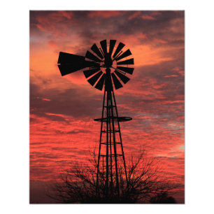 Impression Photo Coucher de soleil coloré de Noël Kansas EVE 2021