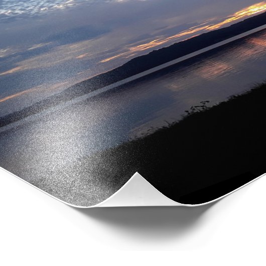 Impression Photo Coucher de soleil de Lakeside (Coin)