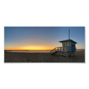 Impression Photo Coucher de soleil de l'heure d'or - Venice Beach, 