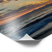 Impression Photo Coucher de soleil de l'heure d'or - Venice Beach,  (Coin)