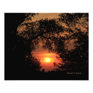 Impression Photo Coucher de soleil du Kansas avec agrandissement d'