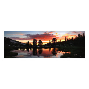 Impression Photo Coucher de soleil du lac Reymann - Yosemite