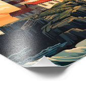 Impression Photo Coucher de soleil du phare (Coin)