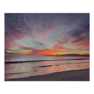 Impression Photo Coucher de soleil magnifique - Marina Del Rey, CA