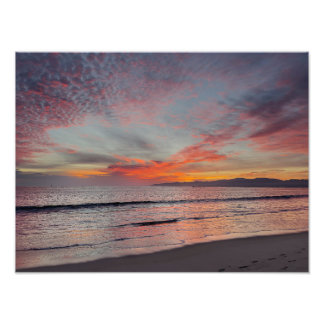 Impression Photo Coucher de soleil magnifique - Marina Del Rey, CA