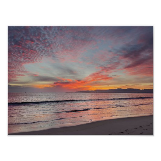 Impression Photo Coucher de soleil magnifique - Marina Del Rey, CA (Devant)