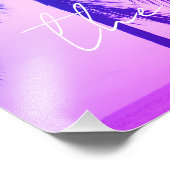 Impression Photo Coucher de soleil rose néon chaud silhouette de pa (Coin)