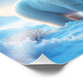 Impression Photo Coucher de soleil Serene Arctic avec Ours Polaire  (Coin)