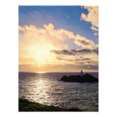 Impression Photo Coucher de soleil spectaculaire sur le phare de Go (Devant)