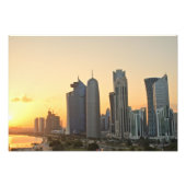 Impression Photo Coucher de soleil sur Doha, Qatar (Devant)