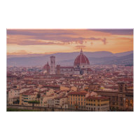 Coucher de soleil sur Florence, Italie