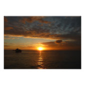 Impression Photo Coucher de soleil sur la mer II (Devant)