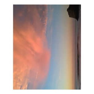 Impression Photo Coucher de soleil sur la plage de Biarritz