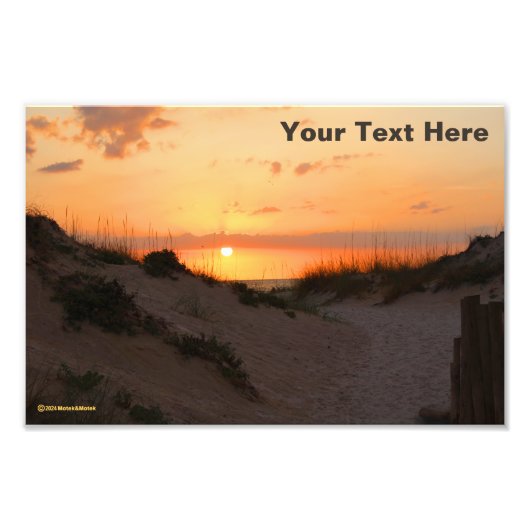 Impression Photo Coucher de soleil sur la plage de Floride (Devant)